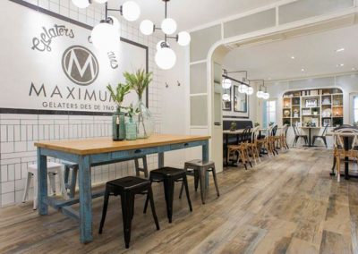 Nouvel établissement de la chaîne Gelats Maximum, nouveau projet pour 4 Cadires, avec MisterWils, architecture d'intérieur, décoration, vintage