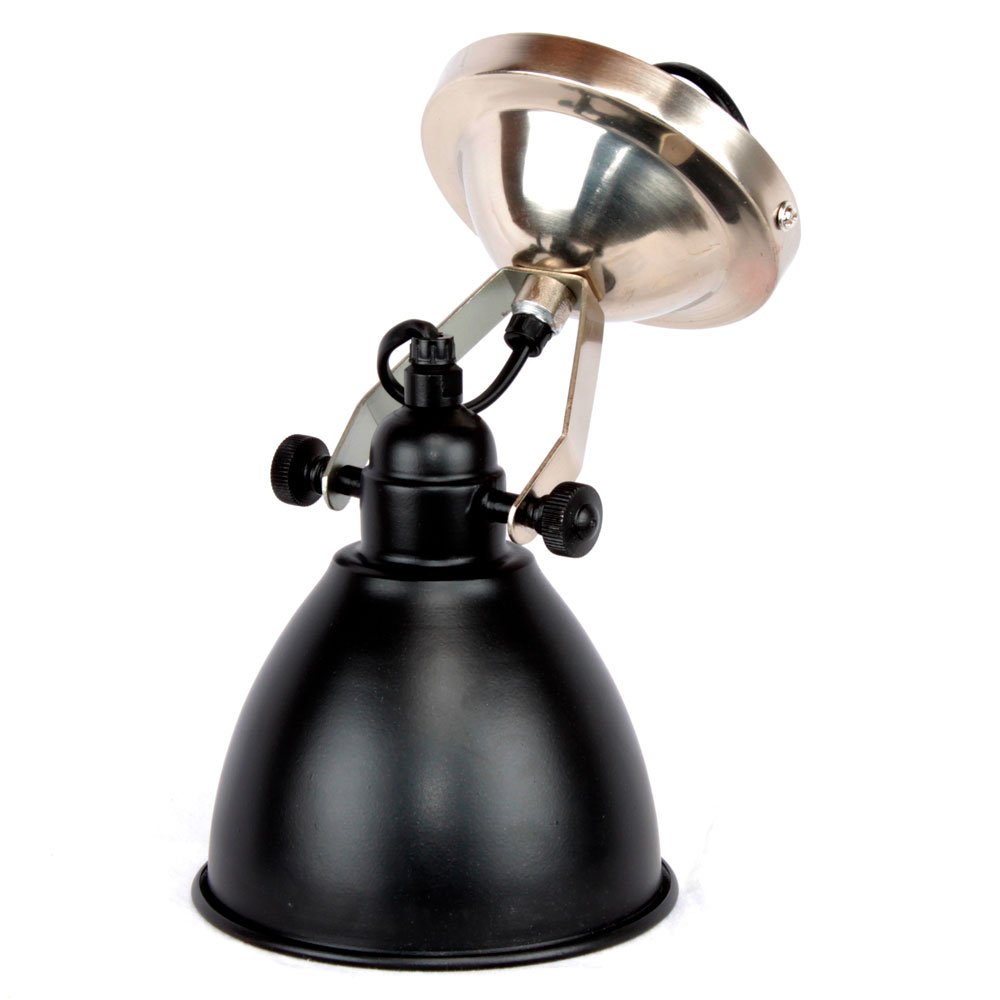 mister-wils-lampe-applique-murale-metal-industriel-chicago-black CHCAGO BLACK Applique murale de style industriel/scandinave en métal. Finition en métal poli, tulipe couleur noire. Dimensions: ø13,5x18cm. Culot E14.