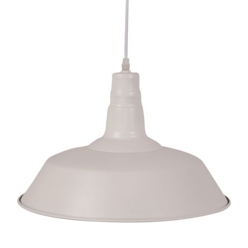 PEKIN BIG WHITE Lampe de plafond de style industriel, fabriquée en métal. Culot E27. 60W. Dimensions: ø36x25 cm. Longueur de cable 80 cm.