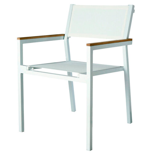 CHAISE D'EXTÉRIEUR SHIO Structure en aluminium peint | Trouvez-la chez MisterWils. Plus de 4000m² d'exposition.