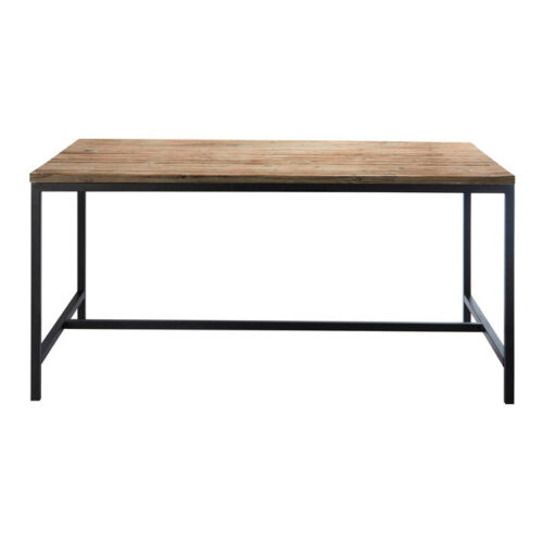 TABLE EN BOIS ET MÉTAL RUSTY de style industriel | Trouvez-la chez MisterWils. Plus de 4000m² d'exposition. 1
