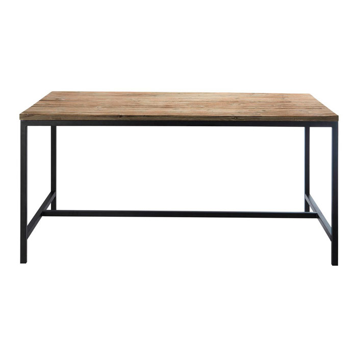 mister-wils-table-industriel-acier-bois-grande-rusty TABLE EN BOIS ET MÉTAL RUSTY de style industriel | Trouvez-la chez MisterWils. Plus de 4000m² d'exposition. 1