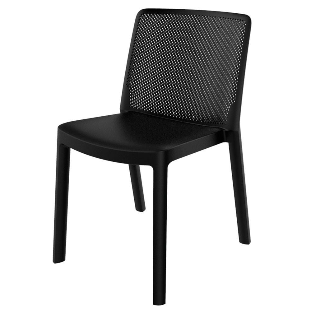 mister-wils-chaise-noir-terrasse-empilable-fresh-sans-accoudoirs CHAISE D'EXTÉRIEUR FRESH en polypropylène | Trouvez-la chez MisterWils. Plus de 4000m² d'exposition.