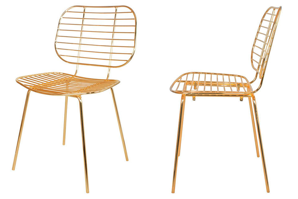 Nous vous présentons la chaise Ralph, une des nouveautés de notre catalogue qui vous donnera envie de mettre du doré de partout.