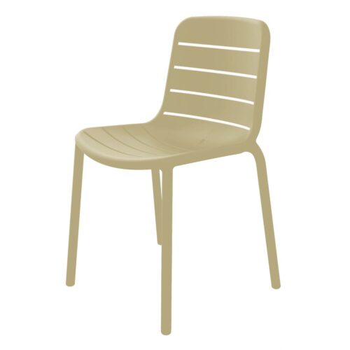 CHAISE D'EXTÉRIEUR GINA en fibre de verre | Trouvez-la chez MisterWils. Plus de 4000m² d'exposition.