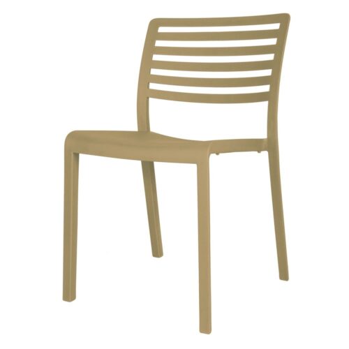 LAMA Chaise pour usage intérieur ou extérieur, fibre de verre avec polypropylène via une technologie assistée par gaz. Empilable, protection anti-UV.