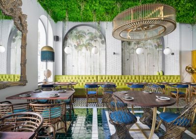 LPA un nouveau restaurant à la mode, par CM4 avec MisterWils, furniture for free souls, vintage, scandinave, sofas, chaises, tabourets, canapés 8