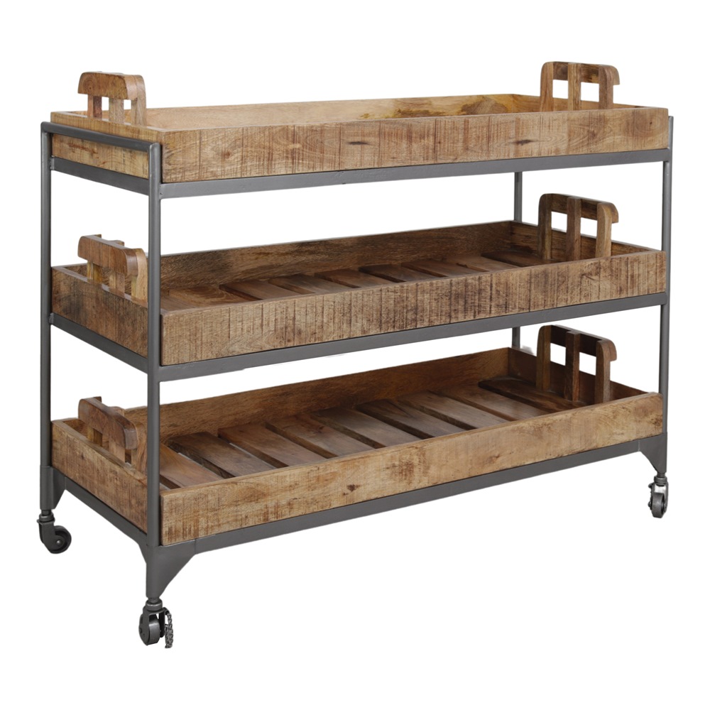 misterwils-chariot-bois-metal-fruty-1 ÉTAGÈRE CHARIOT FRUTY style industriel Trouvez-le chez Mister Wils. Plus de 4000m² d'exposition. 1