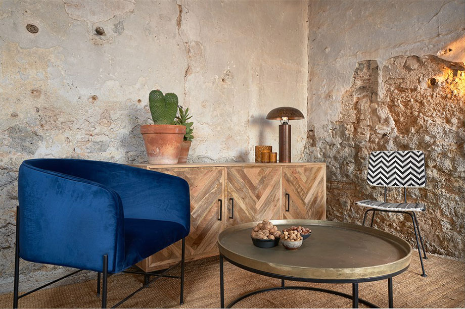 Le velours, parfait pour le Pantone Classic Blue