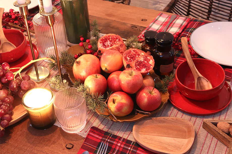 Tables de Noël qui associent aromes et couleurs 
