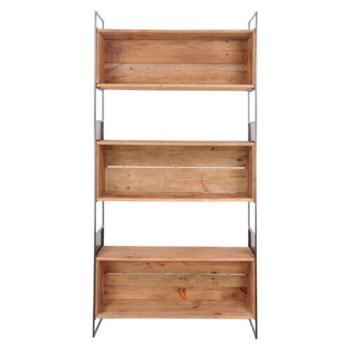 ÉTAGÈRE EN MÉTAL ET EN BOIS JONNY style industriel | Trouvez-le chez Mister Wils. Plus de 4000m² d'exposition. 1
