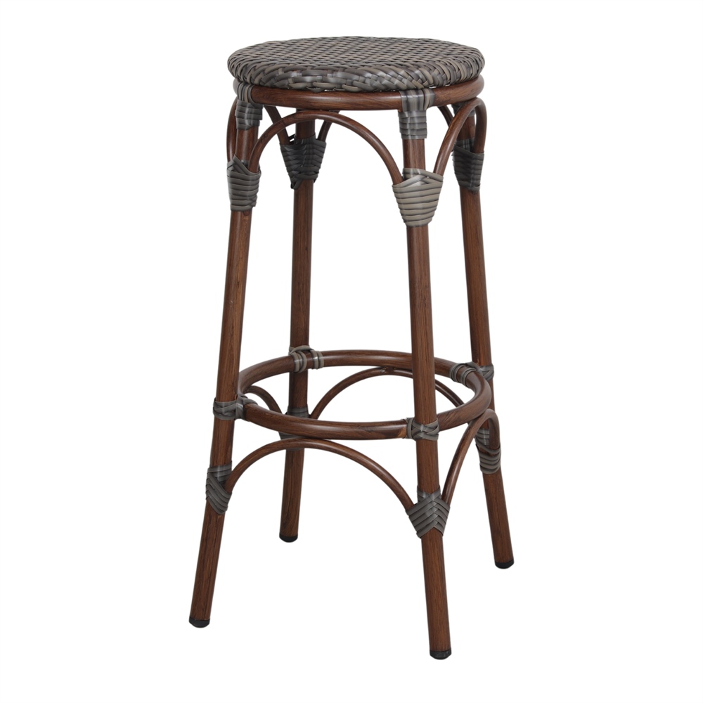 misterwils-tabouret-haut-exterieur-praga-1 TABOURET HAUT EN MÉTAL ET EN ROTIN PRAGA | Trouvez-la chez MisterWils. Plus de 4000m² d'exposition. 1