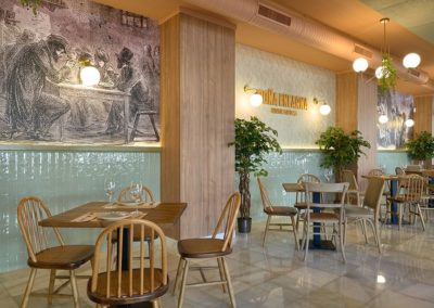 Rénovation du restaurant Doña Encarna par FABI, la fabrique des bonnes idées | MisterWils, furniture for free souls.