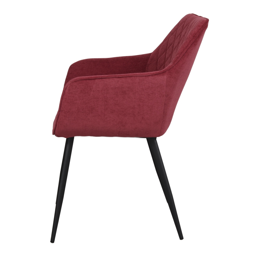 misterwils-chaise-tapissee-coque-grenat-03 CHAISE TAPISSÉE COQUE style Mid Century | Trouvez-la chez MisterWils. Plus de 4000m² d'exposition. Buffets, étagères, luminaires... 3