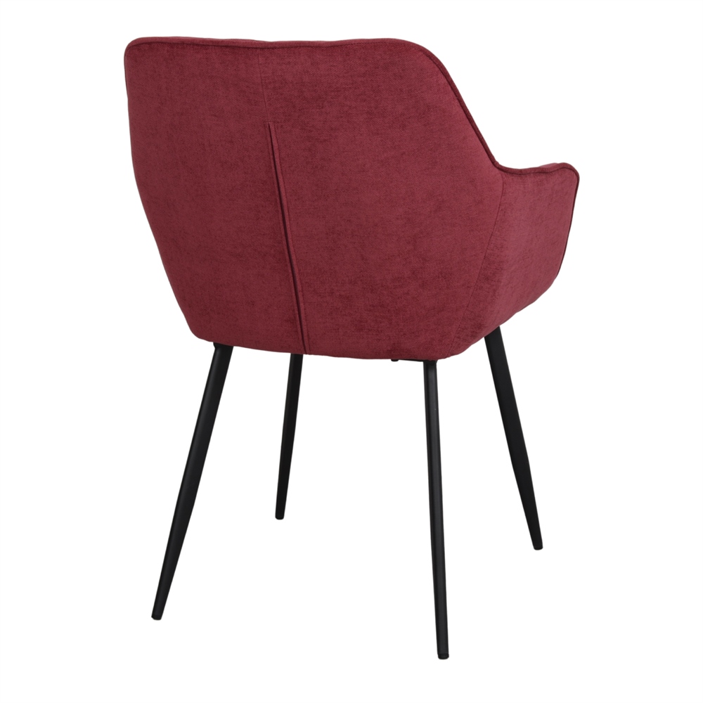 misterwils-chaise-tapissee-coque-grenat-04 CHAISE TAPISSÉE COQUE style Mid Century | Trouvez-la chez MisterWils. Plus de 4000m² d'exposition. Buffets, étagères, luminaires... 4