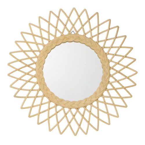 MIROIR EN ROTIN SUNFLOWER de style Scandinave | Trouvez-la chez MisterWils. Plus de 4000m² d'exposition