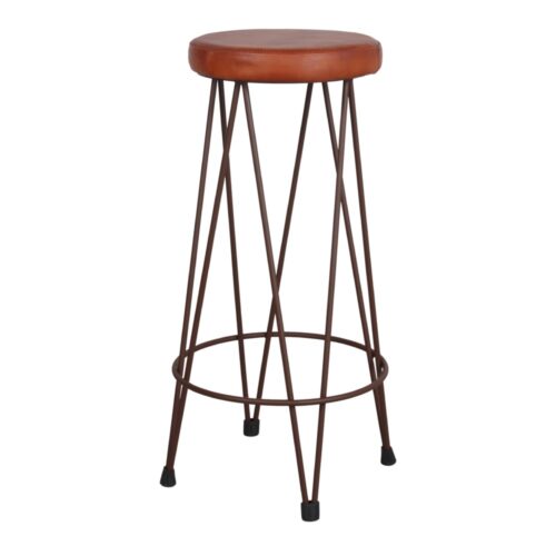 TABOURET HAUT MÉTAL ET CUIR PIGALLE style industriel | Trouvez-la chez MisterWils. Plus de 4000m² d'exposition. 21