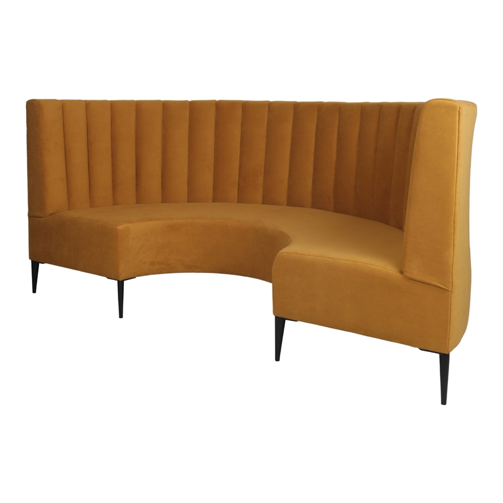 misterwils-banquette-courbe-tapissee-melvis-curry-2 BANQUETTE COURBE TAPISSÉE MELVIS style MidCentury | Trouvez-la chez MisterWils. Plus de 4000m² d'exposition. 4