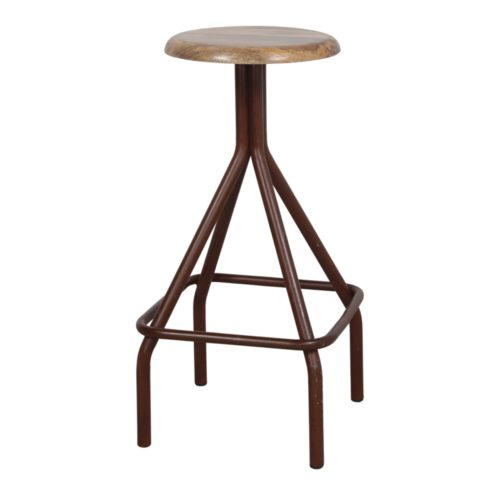 TABOURET HAUT MÉTAL ET BOIS KASPAR style Industriel | Trouvez-la chez MisterWils. Plus de 4000m² d'exposition. 9
