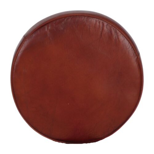 ASSISE CUIRE LISSE Assise de tabouret en cuir naturel, lisse sans motifs. 1