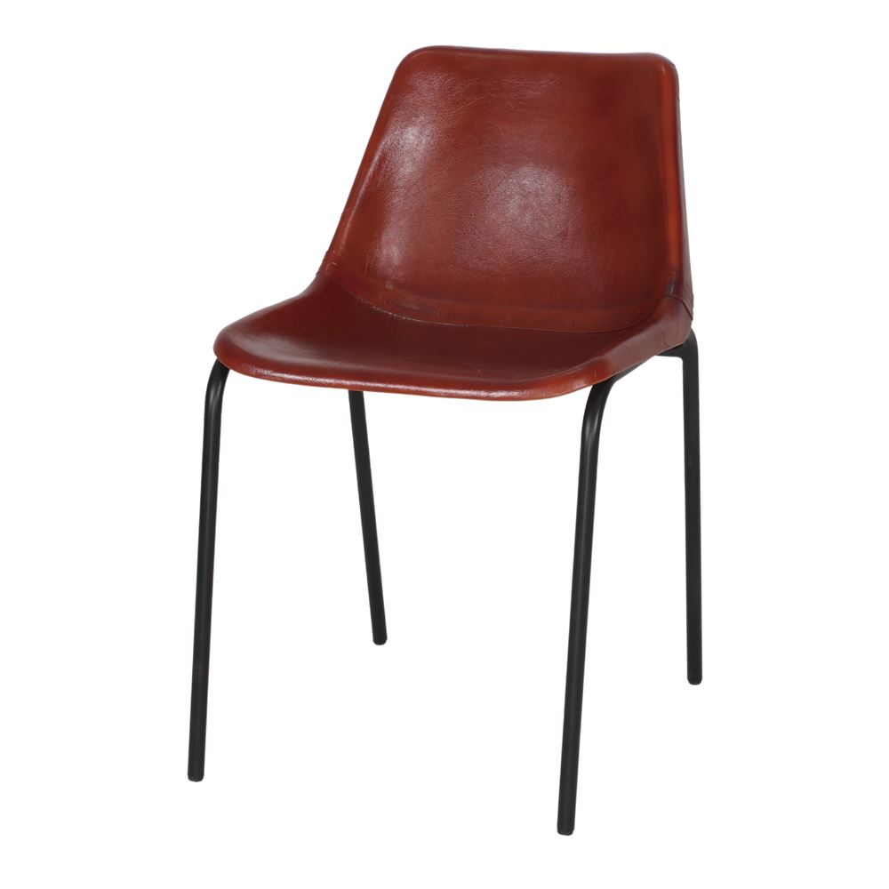 misterwils-chaise-cuir-mali-marron-1 CHAISE EN MÉTAL ET EN CUIR MALI avec structure en acier | Trouvez-la chez MisterWils. Plus de 4000m² d'exposition. 1