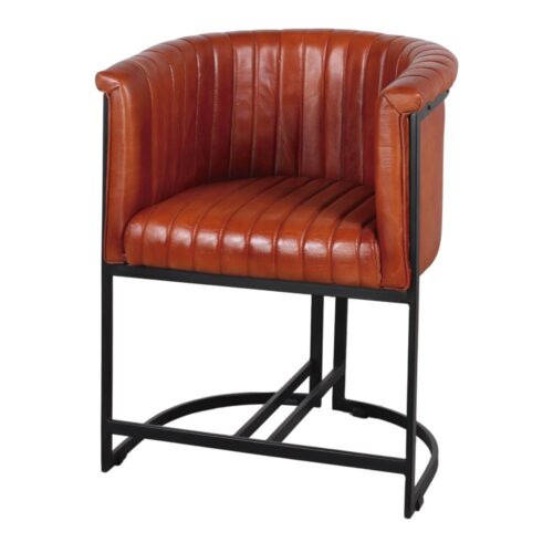 CHAISE EN CUIR STRIKE style industriel/vintage | Trouvez-la chez MisterWils. Plus de 4000m² d'exposition. 1