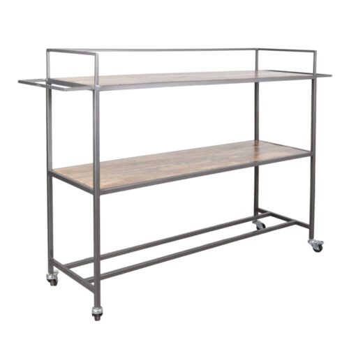 ÉTAGÈRE EN BOIS ET EN MÉTAL ORBIT style industriel | Trouvez-la chez MisterWils. Plus de 4000m² d'exposition. 1