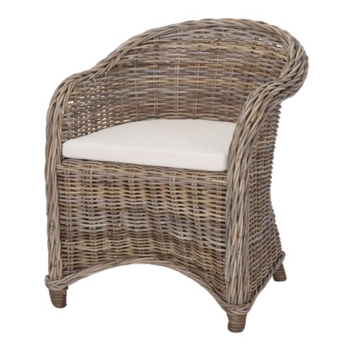 FAUTEUIL EN ROTIN TELMA, style Méditerranéen | Trouvez-la chez MisterWils. Plus de 4000m² d'exposition. 1