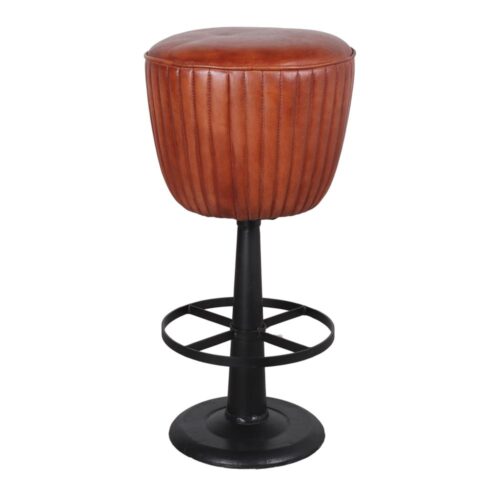 TABOURET HAUT EN CUIR GRANT style Industriel | Trouvez-la chez MisterWils. Plus de 4000m² d'exposition. 1