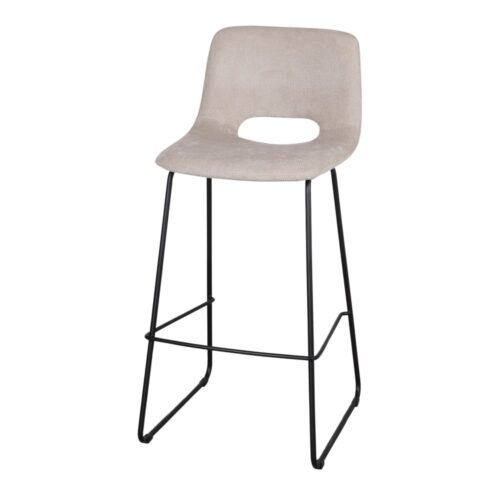 TABOURET TAPISSÉ MULER de style Mid Century | Trouvez-la chez MisterWils. Plus de 4000m² d'exposition. beige 1