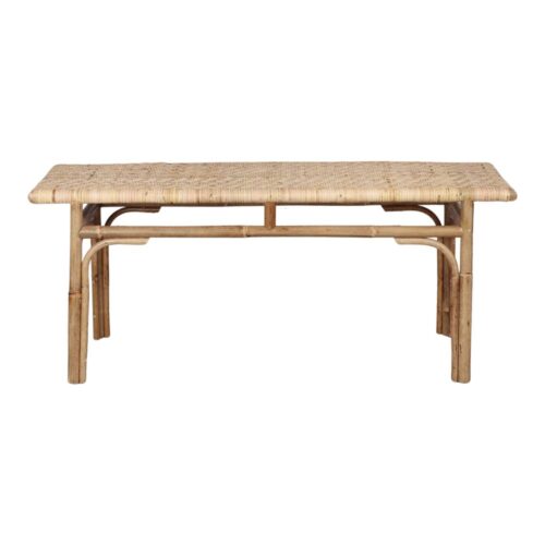 BANC EN ROTIN NATUREL THEO, style méditerranéen | Trouvez-la chez MisterWils. Plus de 4000m² d'exposition. 1