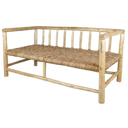 BANQUETTE EN BOIS ET FIBRES NATURELLES VALENTINO | Trouvez-la chez MisterWils. Plus de 4000m² d'exposition. 1