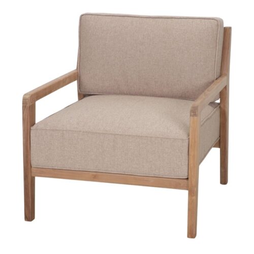 FAUTEUIL EN BOIS AVEC COUSSINS SWAM, style Nordique | Trouvez-la chez MisterWils. Plus de 4000m² d'exposition. 4