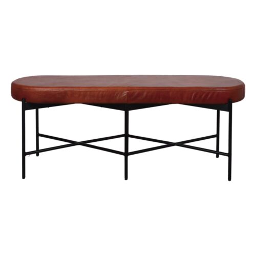 BANQUETTE TAPISSÉE EN CUIR DUMBY, Industriel Vintage | Trouvez-la chez MisterWils. Plus de 4000m² d'exposition. 1
