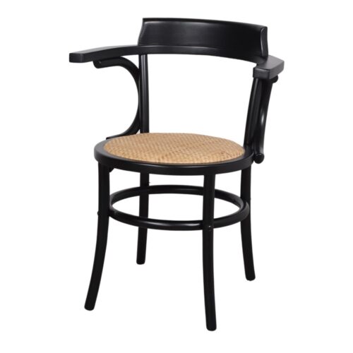 CHAISE EN BOIS ET EN ROTIN POMPEYA, style bistrot | Trouvez-la chez MisterWils. Plus de 4000m² d'exposition. 1