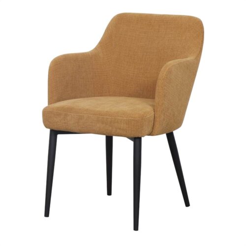 CHAISE TAPISSÉE SALMA MOUTARDE, de style contemporain | Trouvez-la chez MisterWils. Plus de 4000m² d'exposition. 4