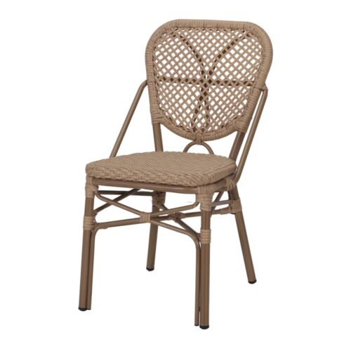 CHAISE EN ROTIN SYNTHÉTIQUE DELAUREN style bistro | Trouvez-la chez MisterWils. Plus de 4000m² d'exposition. 4