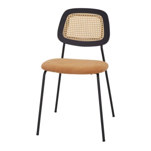 CHAISE TAPISSÉE MELITA, style Mid Century | Trouvez-la chez MisterWils. Plus de 4000m² d'exposition. 1