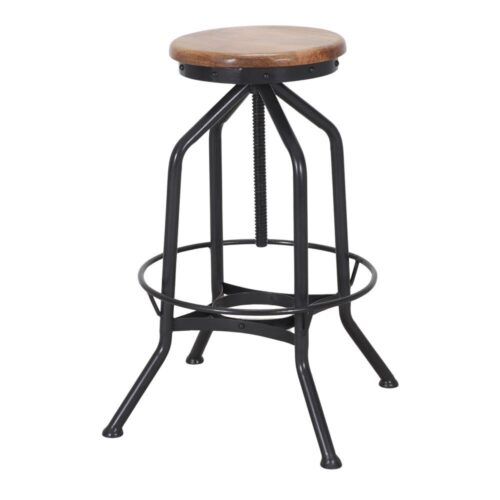 TABOURET HAUT EN MÉTAL ET EN BOIS ARLES style Industriel | Trouvez-la chez MisterWils. Plus de 4000m² d'exposition. 5