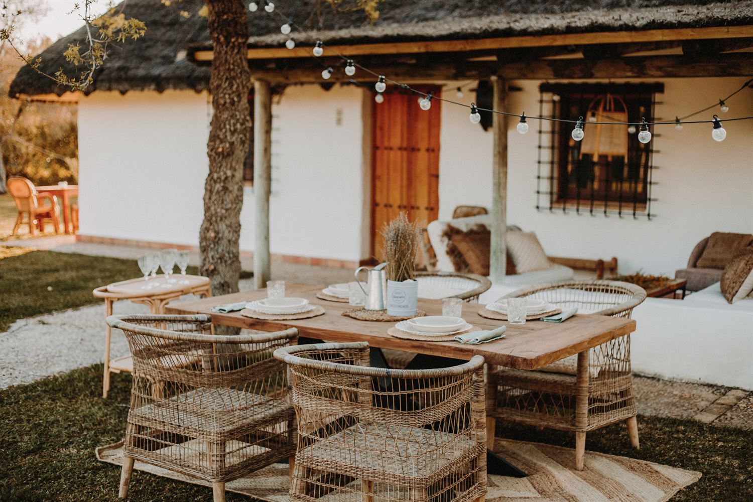 Tables en céramique dans le restaurant Hermanos Guadalupe