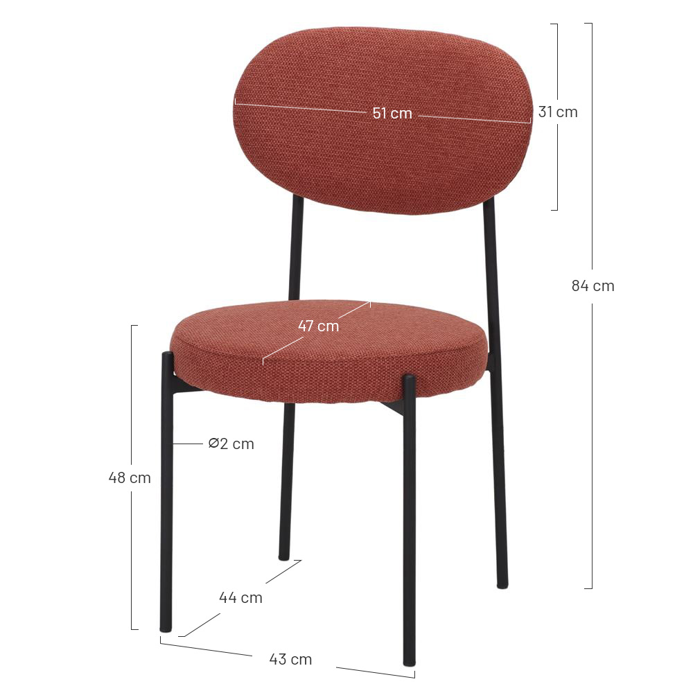 CHAISE TAPISSÉE CAVALETO – Image 4