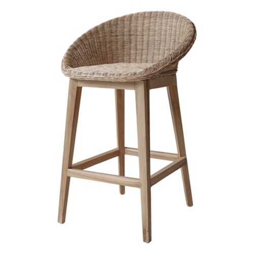 TABOURET HAUT EN BOIS ET EN FIBRES SYNTHÉTIQUES ARDEN | Trouvez-la chez MisterWils. Plus de 4000m² d'exposition. 1